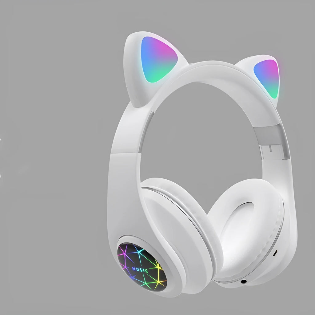 Wireless Bluetooth sports headset with cat ear design in multiple colour options