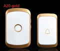 Wireless doorbell transmitter and plug-in receiver unit with 300m range and 36 melody options