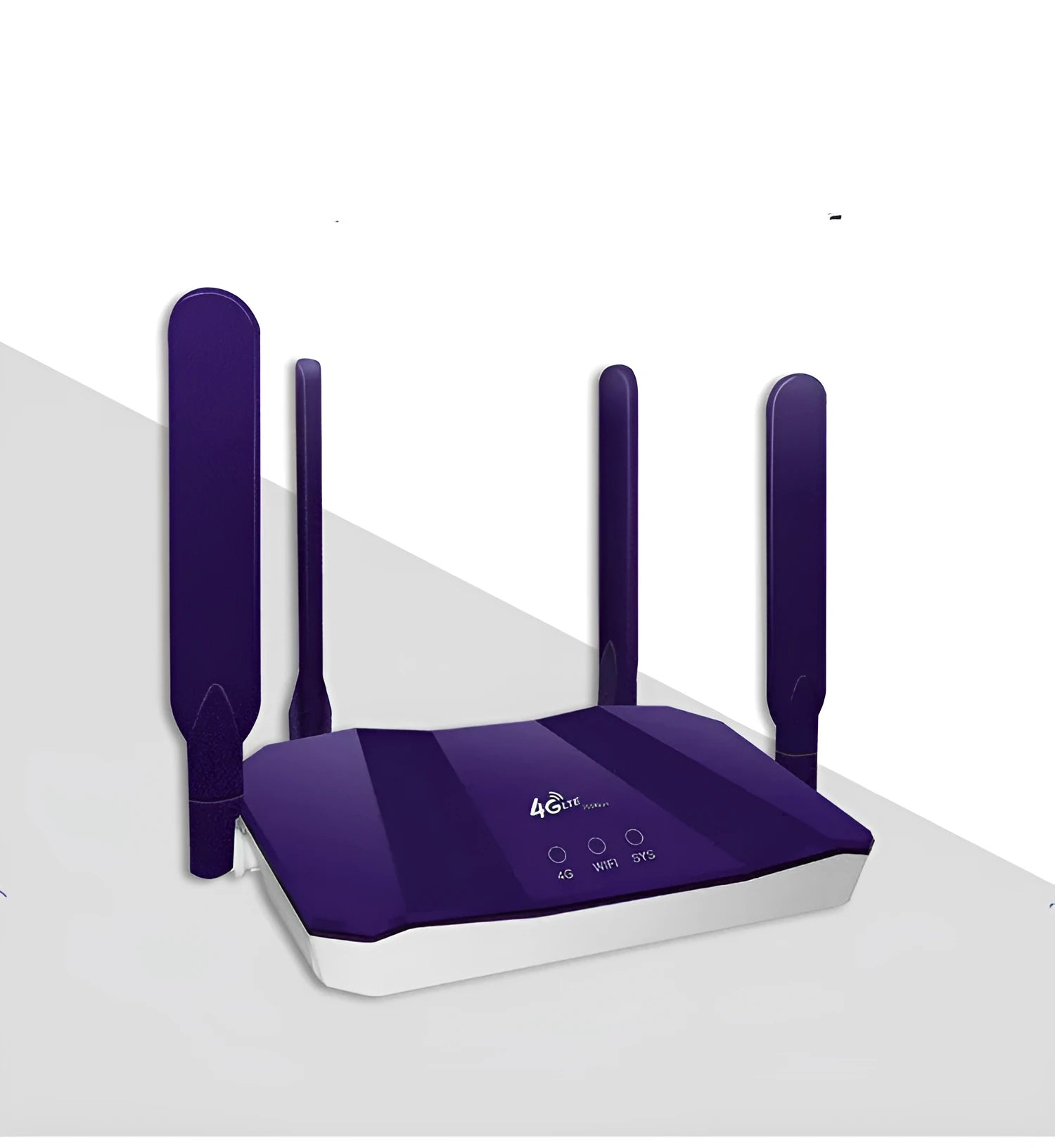 Blue 4G dual mode wireless router with four external antennas