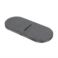 Black dual wireless charging pads for smartphones with Type-C and USB inputs