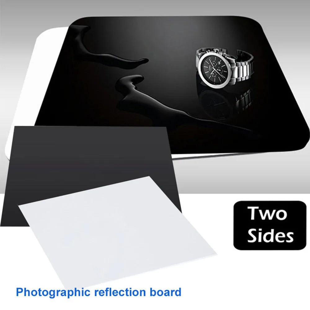 Acrylic shooting reflection board in black or white colour for photography backgrounds