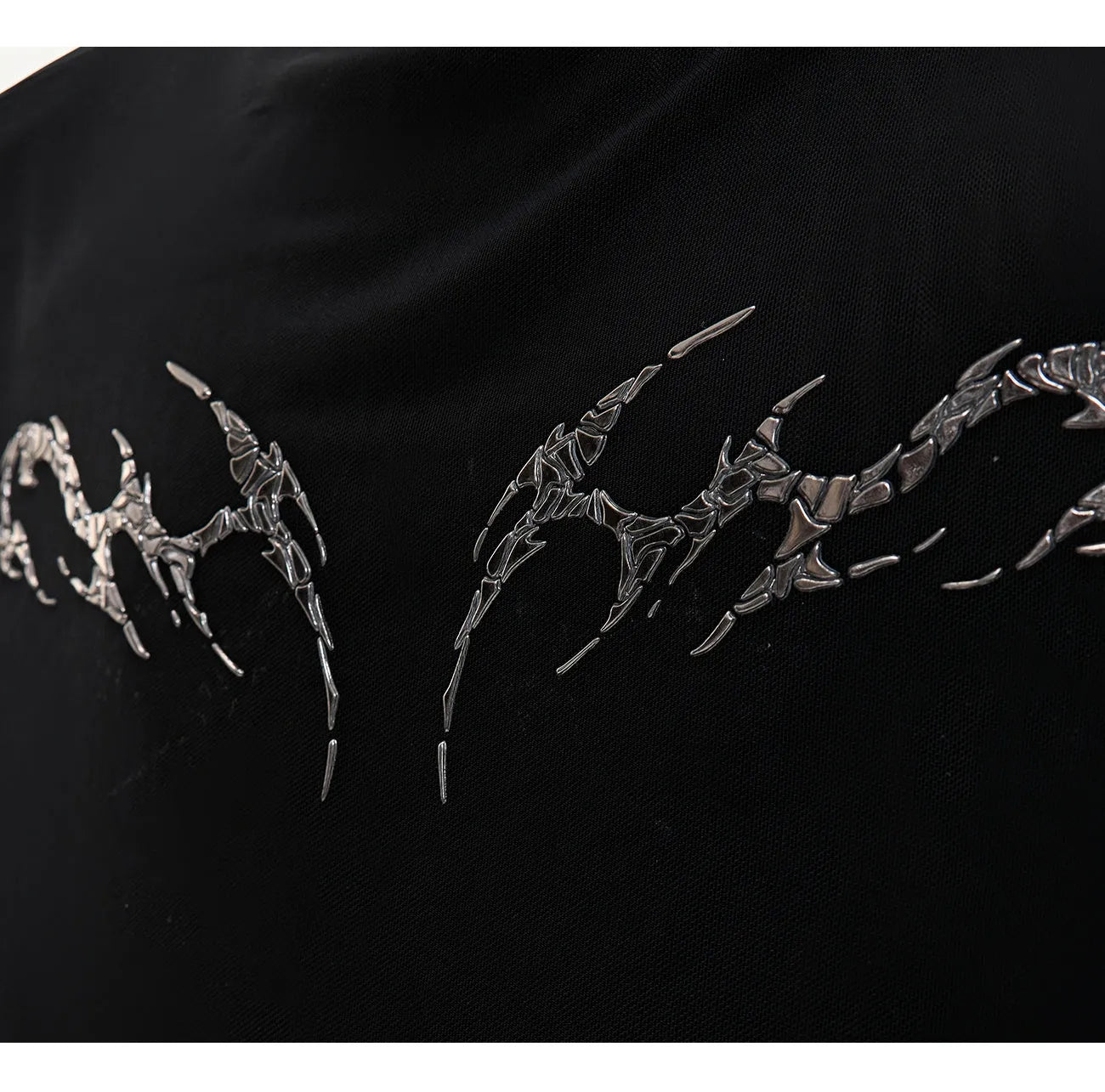 Men's black slim-fit long sleeve mesh shirt, a base layer made from polyester and spandex fabric.