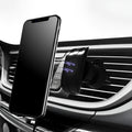 Glory black car phone holder mounted on car air vent with adjustable phone cradle