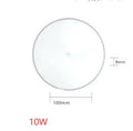 QI wireless charger in Black or White ABS with 10W or 15W style and 6mm charging distance