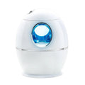 White columnar household air disinfection humidifier with USB port and mechanical controls.