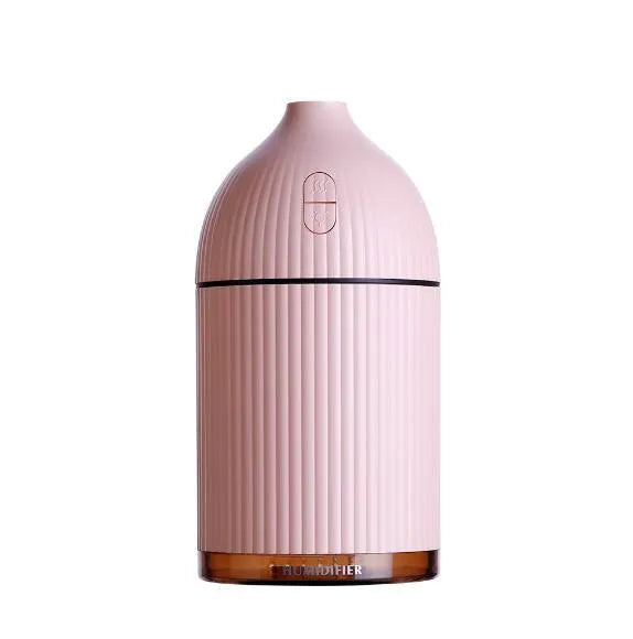 White 300ml ultrasonic aromatherapy diffuser with LED lights and USB cable