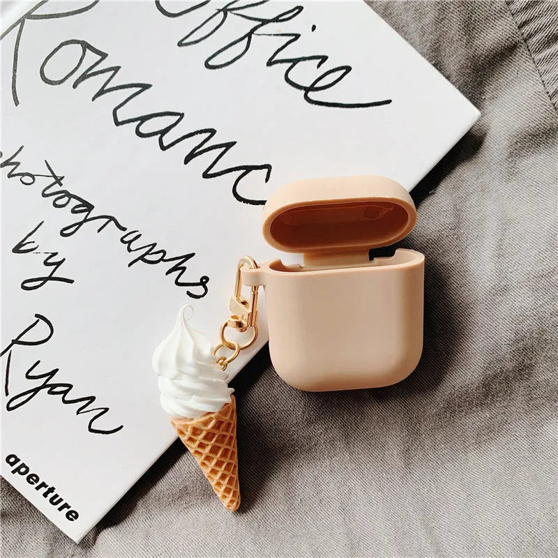 Cylinder ice cream design silicone AirPods 2 case protector in selected colour