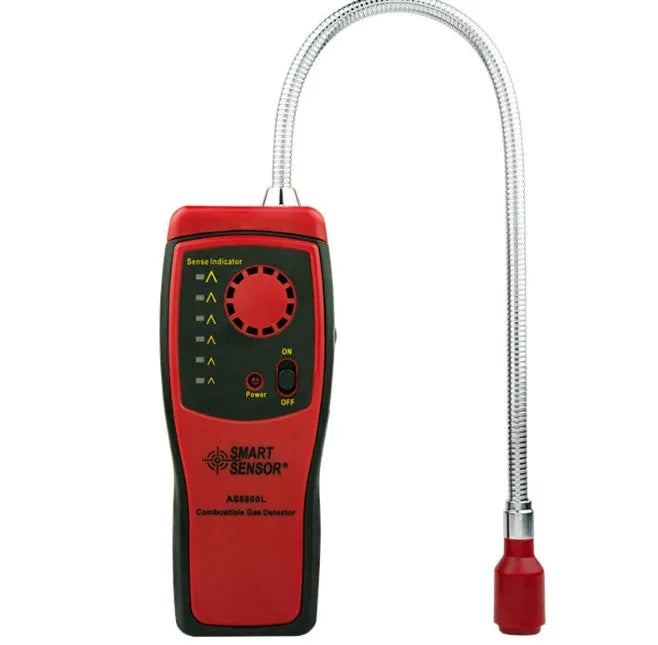 AS8800L portable flammable gas detector with LED display and compact handheld design