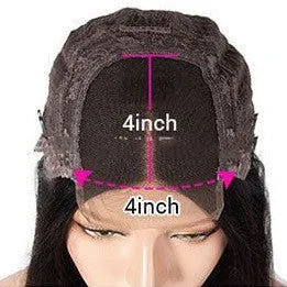 Real human hair lace front wig with 4x4 inch closure in Star Fashion style