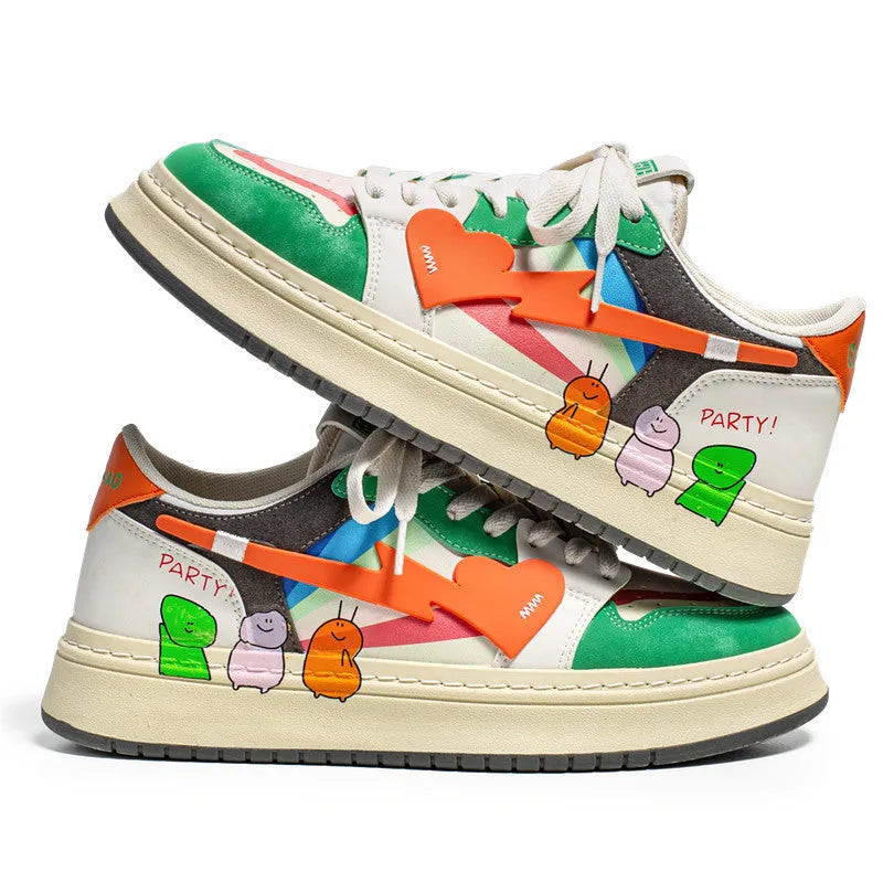 Men's casual lace-up sneakers in multiple colours with wear-resistant construction