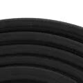 Black rubber sliding door seal for Toyota Hiace high roof, 5 metre length shown coiled