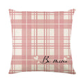 Square plaid and heart pattern Valentine's Day pillow cover in 45cm size.