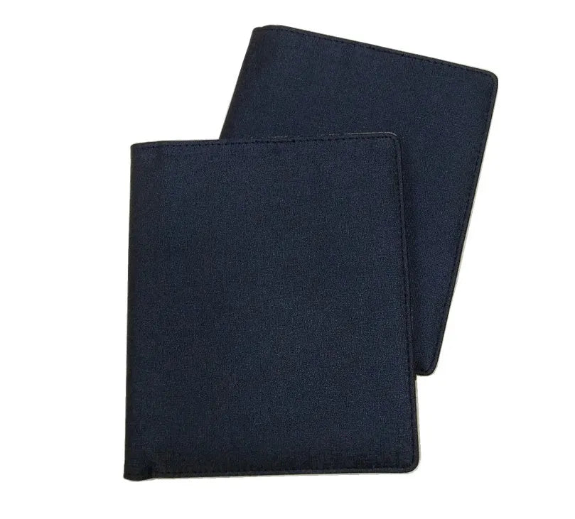 Blue imitation leather PU refillable A5 notebook cover shell with protective bag