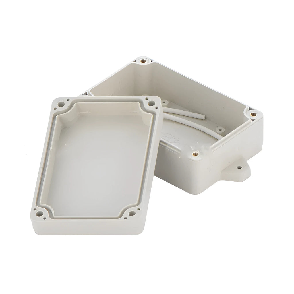 F4B-1 model ABS plastic waterproof instrument box for electronic components, 100mm by 68mm by 40mm.