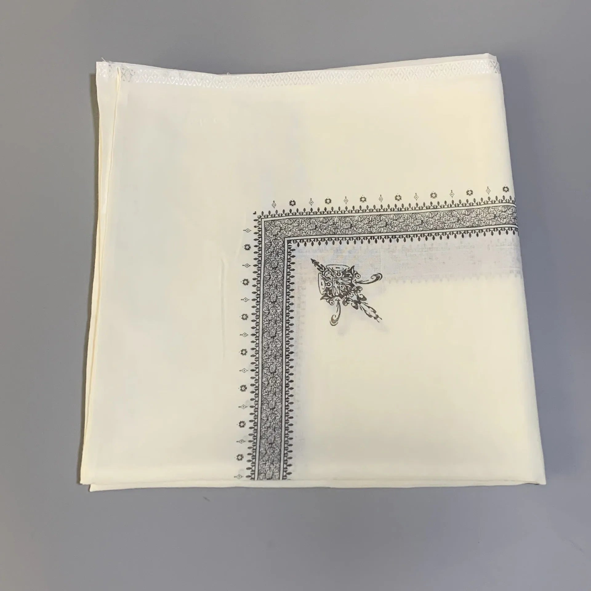 Printed square polyester scarf in a selection of colours, shown flat to display its 138x138 cm dimensions.