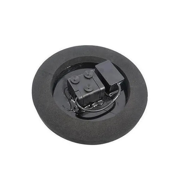 Black solar water fountain pump with solar panel and four spray nozzles for garden ponds