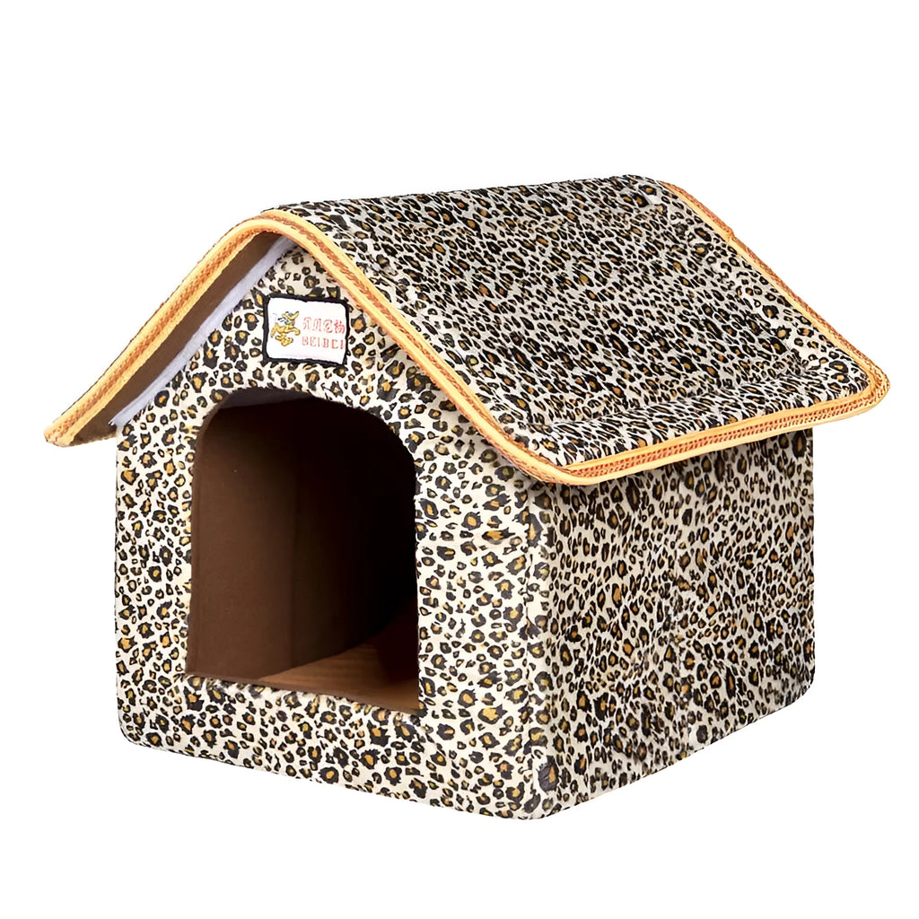 Folding dog bed in sponge and PP cotton cloth with non-slip moisture-proof base, sizes S M L