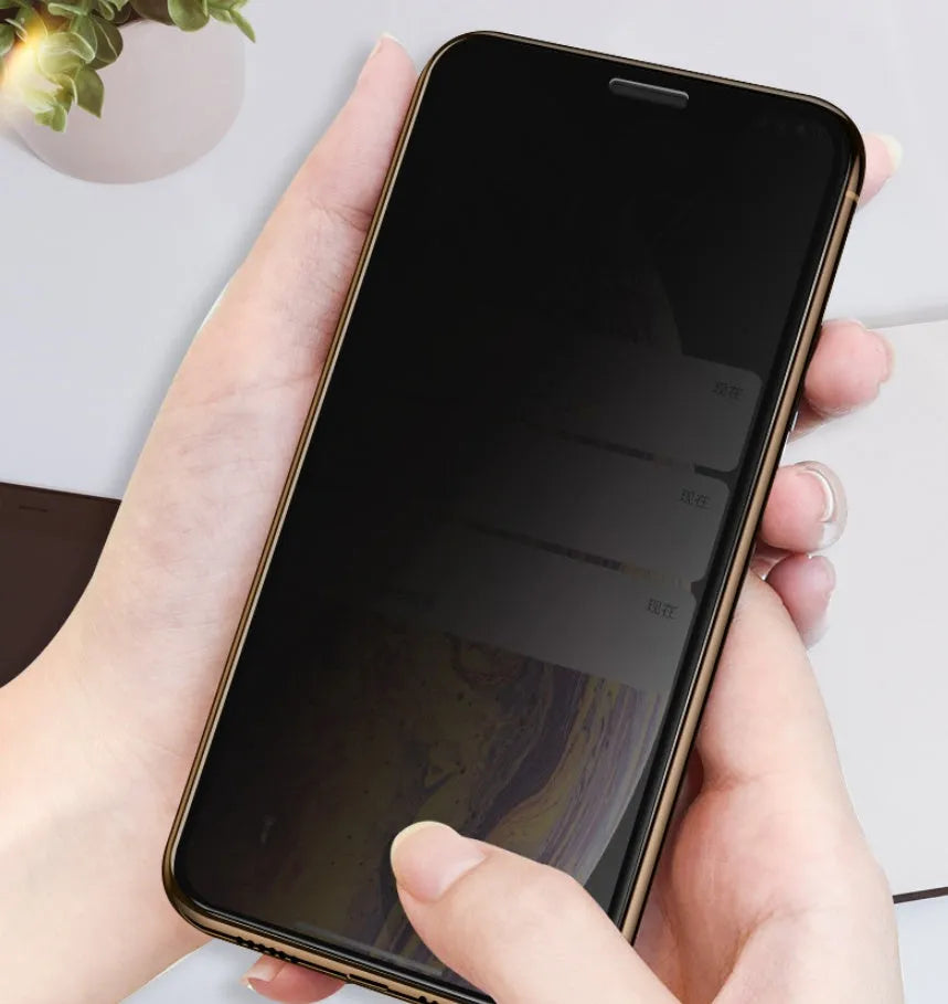 Samsung Galaxy full-screen tempered glass screen protector showing anti-fingerprint coating