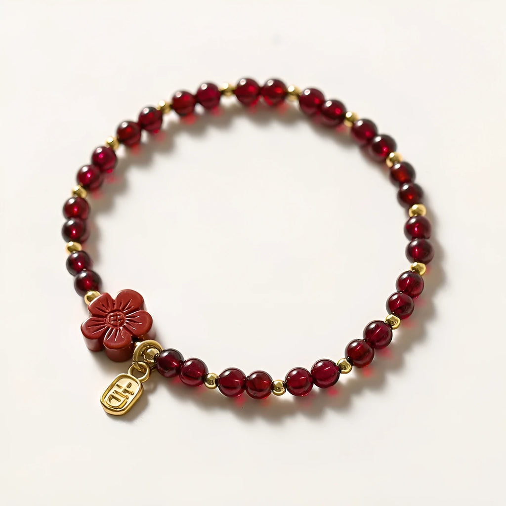 Women's geometric crystal freshwater pearl bracelet with natural gemstone beads
