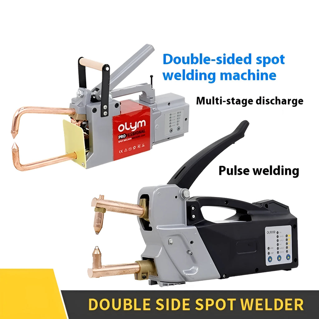 OL8000 double-sided spot welder with manual controls and six welding heads