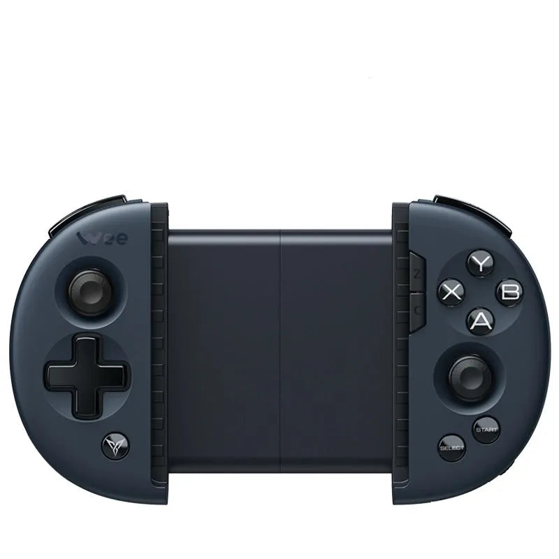 Feizhi Wee2T USB wired mobile game controller in blue or orange with stretch handles.