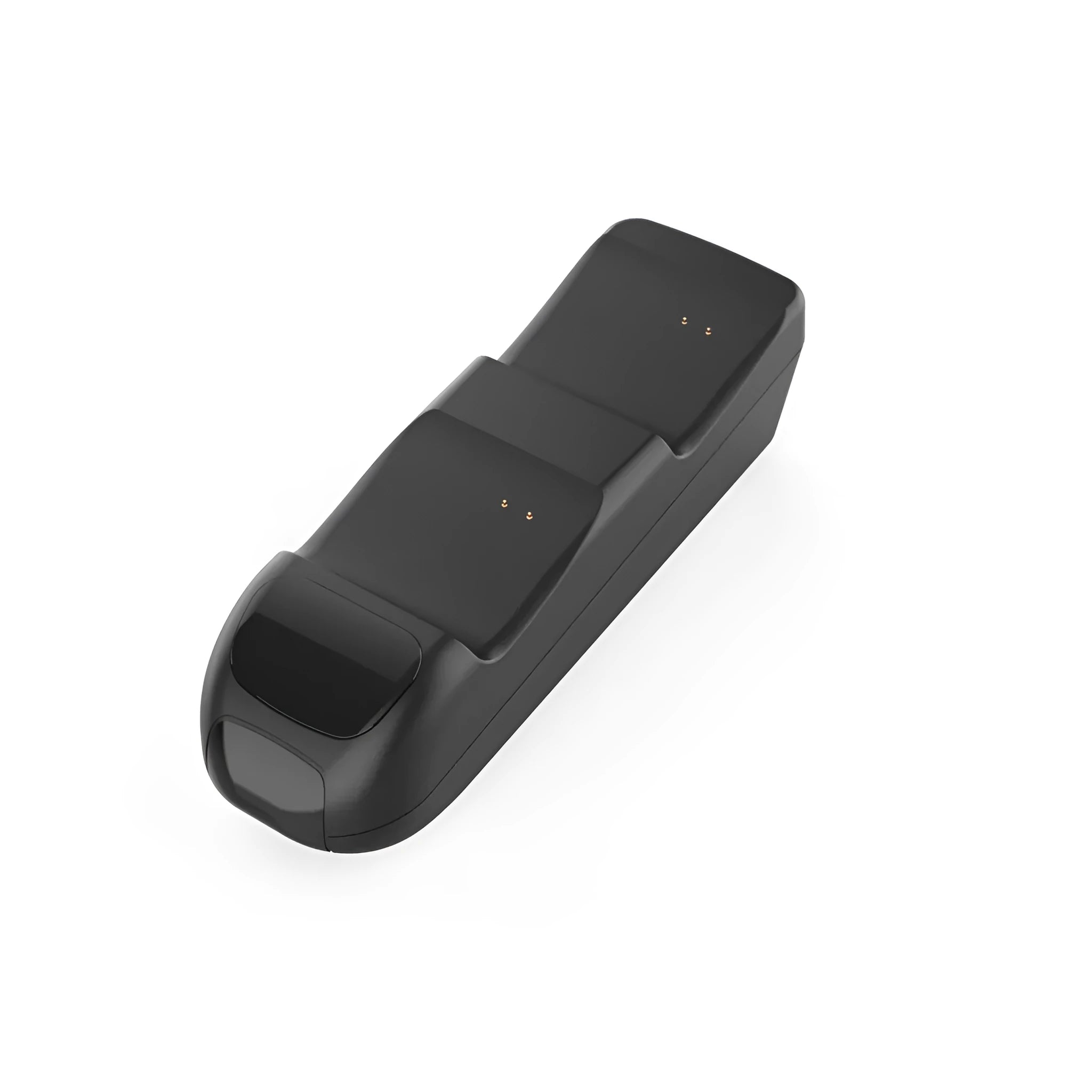 Black Xbox Series X/S wireless controller charging dock showing two controllers charging with LED status lights.
