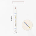 Stereo double line highlighter pen with two-colour 0.5mm tip and 13.4cm plastic body.