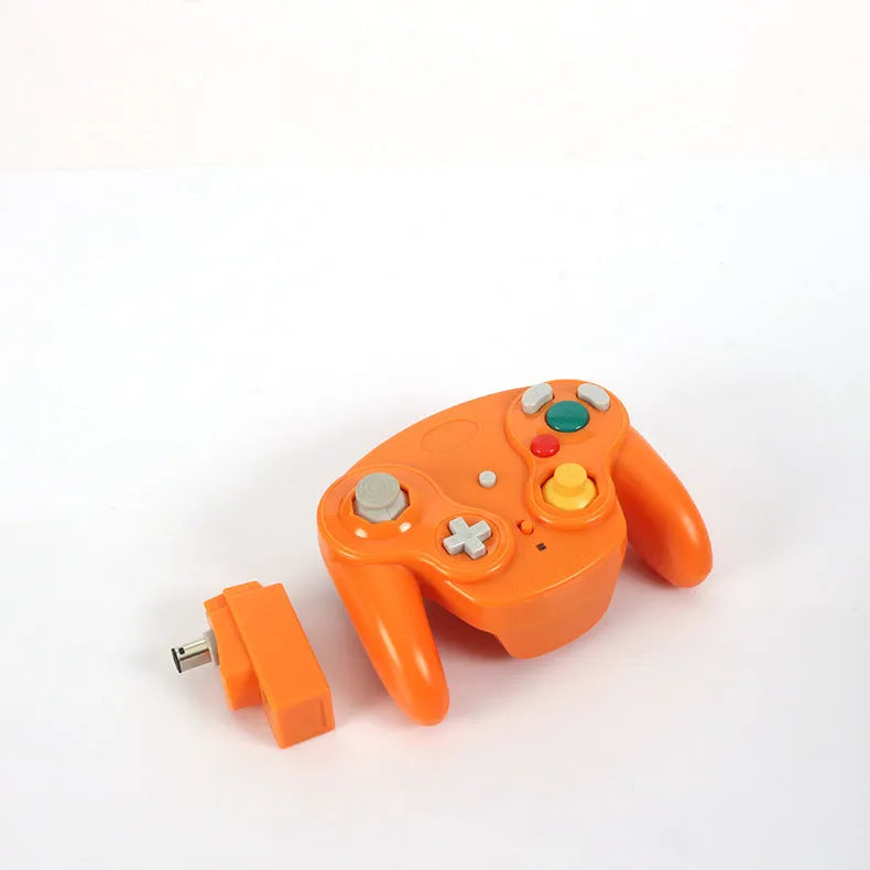 NGC 2.4GHz wireless game controller for Wii and Nintendo GameCube consoles in multiple colour options.