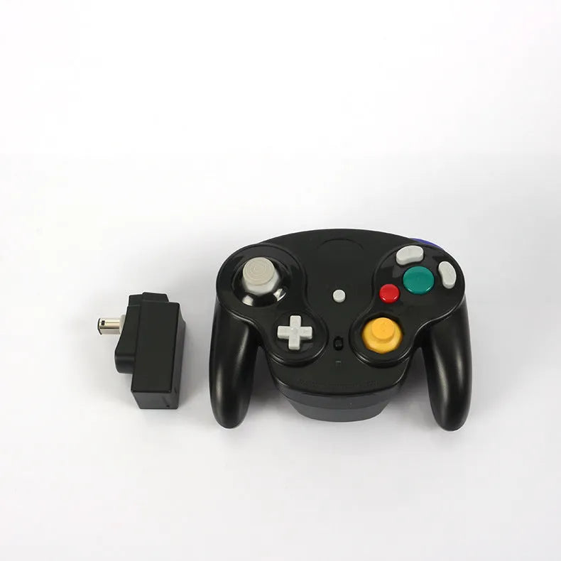 NGC 2.4GHz wireless game controller for Wii and Nintendo GameCube consoles in multiple colour options.