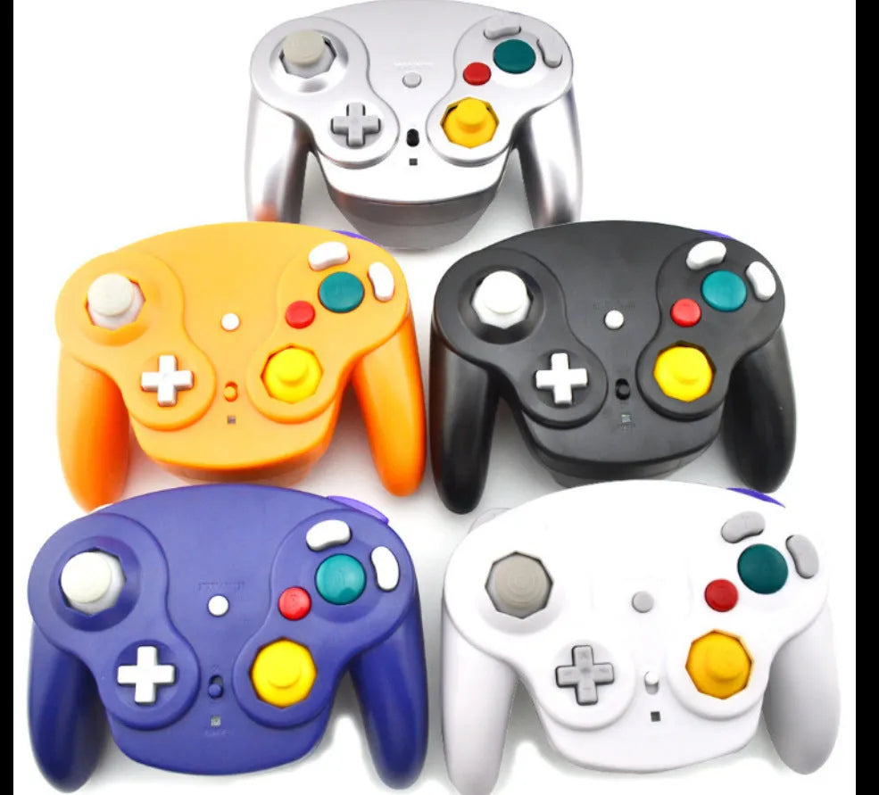 NGC 2.4GHz wireless game controller for Wii and Nintendo GameCube consoles in multiple colour options.
