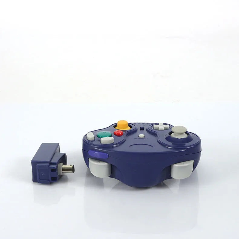 NGC 2.4GHz wireless game controller for Wii and Nintendo GameCube consoles in multiple colour options.