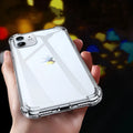 Transparent white silicone shockproof case compatible with multiple iPhone models