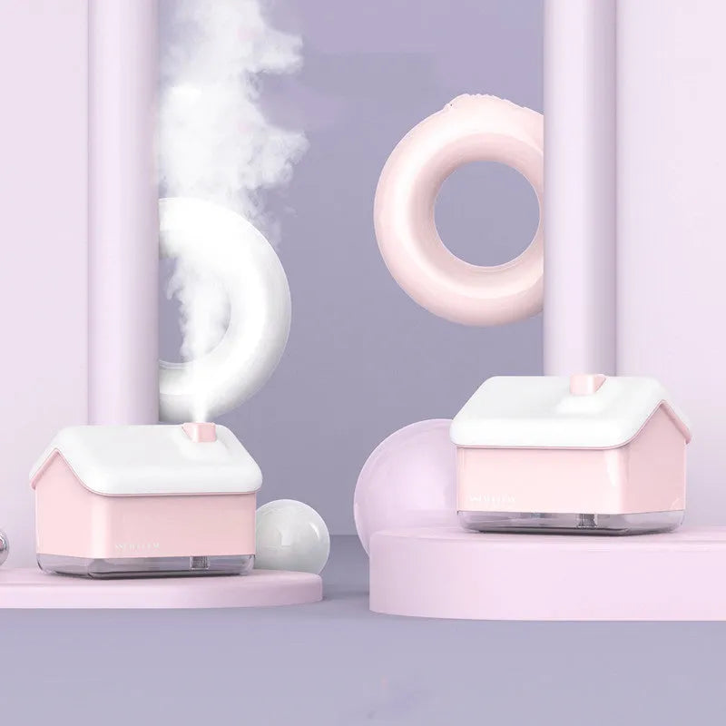 White igloo shaped humidifier diffuser with LED light and USB cable