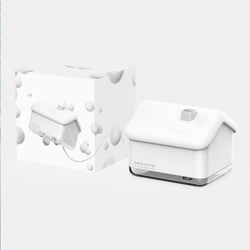 White igloo shaped humidifier diffuser with LED light and USB cable