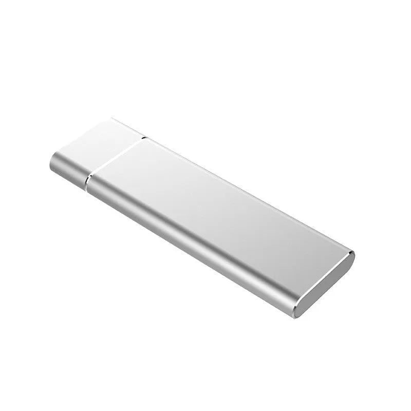 Silver aluminium alloy M.2 NGFF to USB3.1 SSD enclosure, mobile hard disk box with data cable and screwdriver