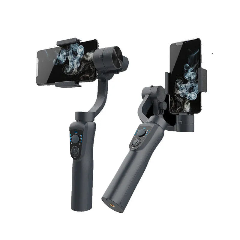 S5B plastic three-axis stabilizer for mobile phones with rotation angles and tripod accessory