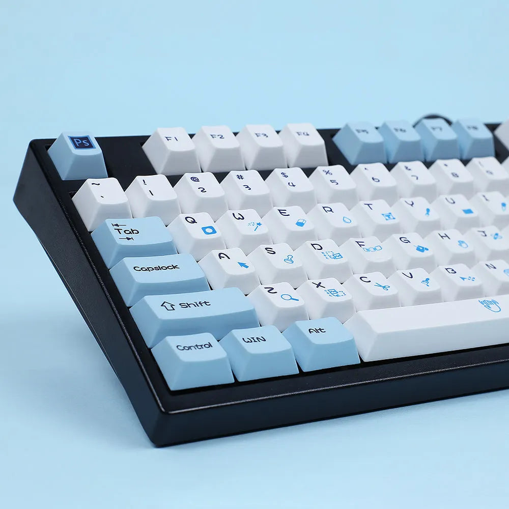 PlayStation theme mechanical keyboard keycap set with sublimation printed graphics