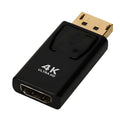 Black DisplayPort to HDMI adapter cable supporting 4K resolution with copper core construction