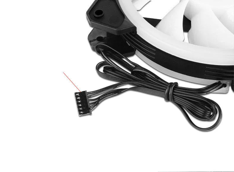 12cm computer chassis cooling fan with RGB lighting and camouflage pattern design