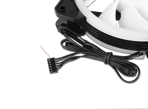 12cm computer chassis cooling fan with RGB lighting and camouflage pattern design