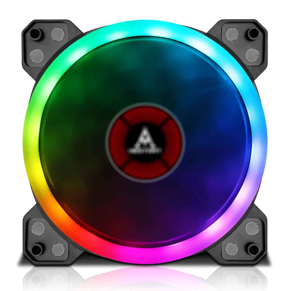 12cm computer chassis cooling fan with RGB lighting and camouflage pattern design