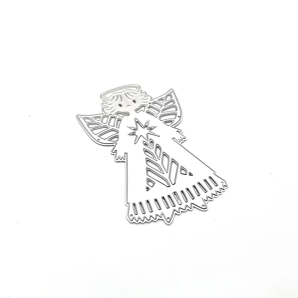 Carbon steel angel knife mould for embossing with hanging storage and 8x6cm dimensions