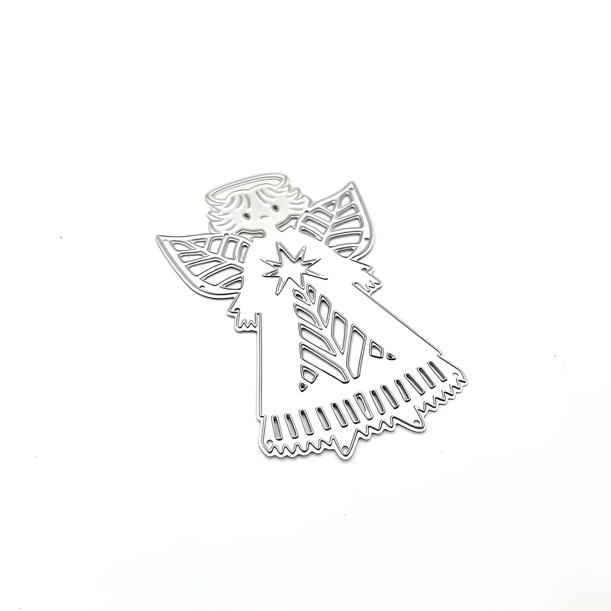 Carbon steel angel knife mould for embossing with hanging storage and 8x6cm dimensions