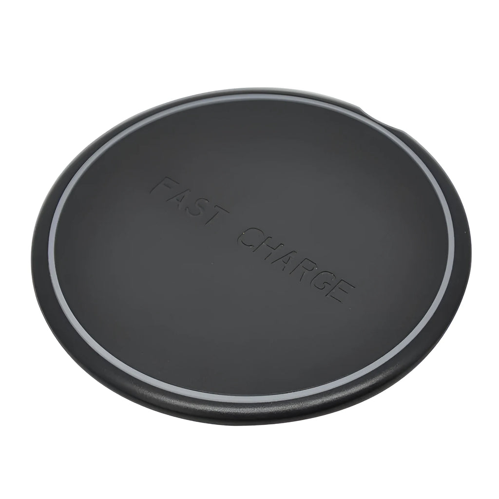 Black 10W wireless charging pad with Micro USB input, indication function, model KD-20.