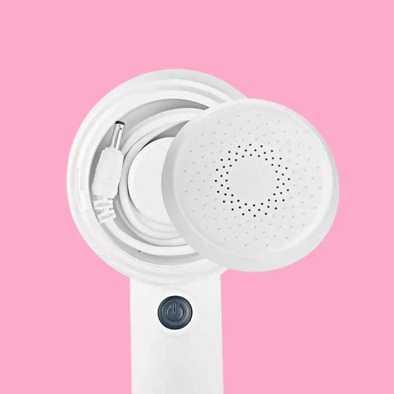 White rechargeable clothes shaver for removing fabric bobbles from jerseys and clothing