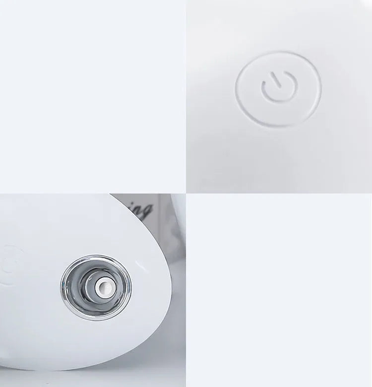 White round USB aromatherapy humidifier with 800ml water tank and silent 36dB operation