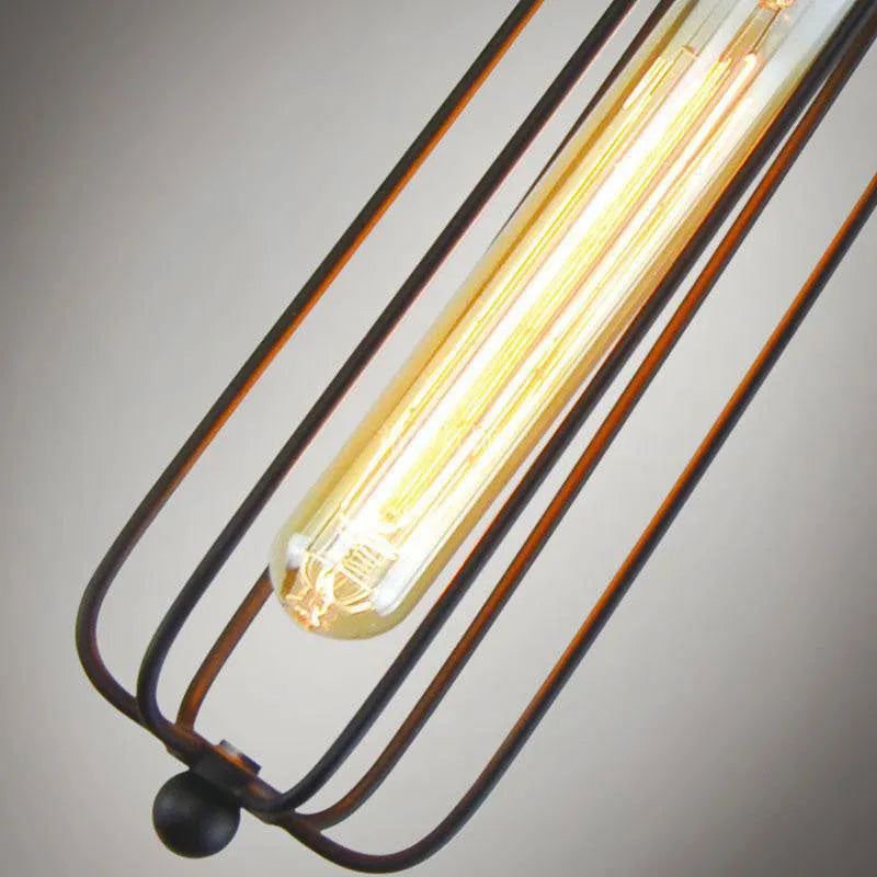 Brown Nordic retro industrial iron chandelier with a gladiator design.