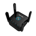 PIXLINK AC24 dual frequency wireless WiFi extender router in black or white with regional power adapter