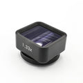 Black mobile phone anamorphic lens for 2.40:1 cinematic video with 17mm thread mount
