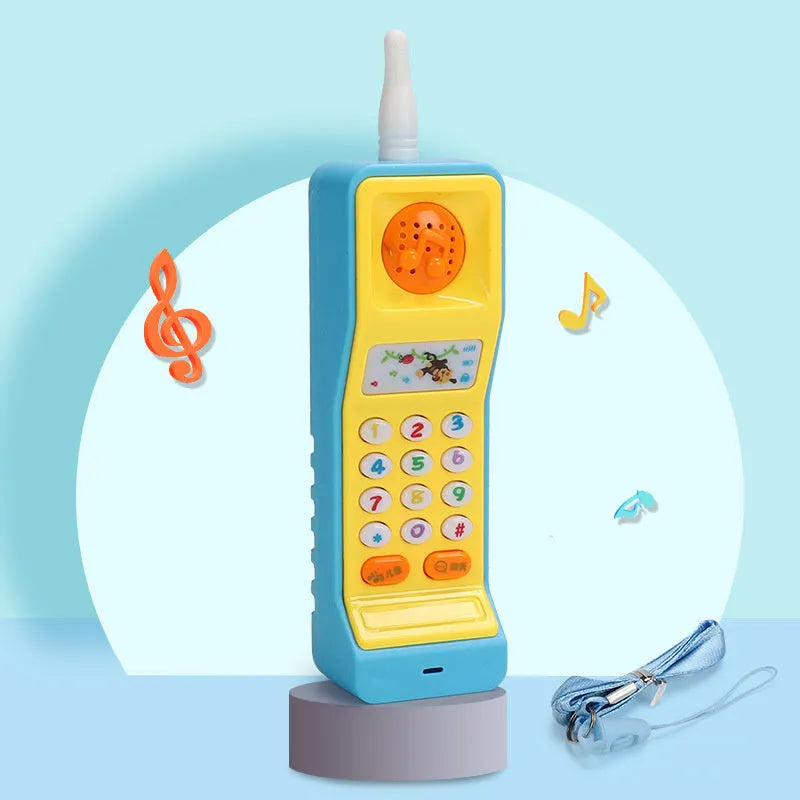 Baby electronic phone toy in multiple colours with educational sound buttons
